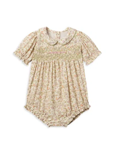 Baybala Baby Girl's Emmy Floral Bubble Romper In Honey Blooms