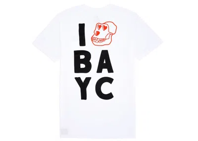 Pre-owned Bayc Men's  Nft Nyc Pop Up Exclusive T-shirt In White