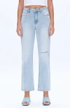 Bayeas High Waist Slim Straight Leg Jeans
