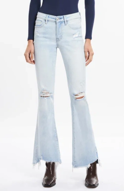 Bayeas Angela Ripped Chew Hem Flare Jeans