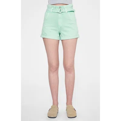Bayeas Belted High Waist Denim Shorts In White