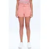 Bayeas Belted High Waist Denim Shorts In Orange