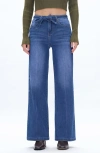Bayeas Cloe High Waist Wide Leg Jeans In Silver