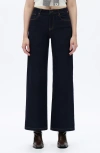 Bayeas Cloe High Waist Wide Leg Jeans In Black