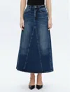 Bayeas Denim A-line Skirt In Blue Tears In Blue