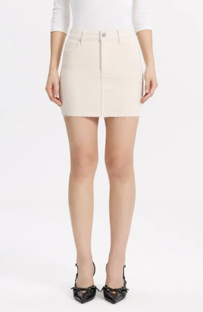 Bayeas Kids'  Elowen High Waist Raw Hem Denim Skirt In White