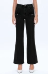 Bayeas Flap Pocket High Waist Relaxed Flare Jeans