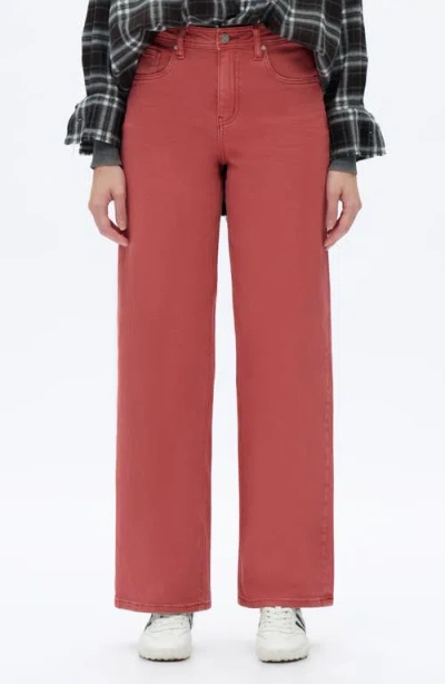 Bayeas Flora High Rise Straight Jeans In Pink