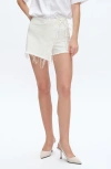 Bayeas Frayed Denim Skort In White