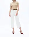 Bayeas High Rise Relax Straight Leg Crop Denim In White In Neutral