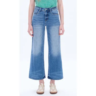 Bayeas High Waist Ankle Wide Leg Jeans