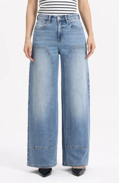 Bayeas High Waist Barrel Leg Jeans In Blue