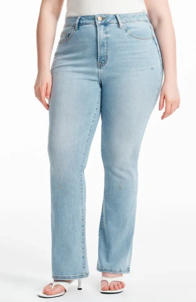 Bayeas High Waist Bootcut Jeans In Blue