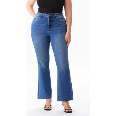 Bayeas High Waist Bootcut Jeans In Medium Blue