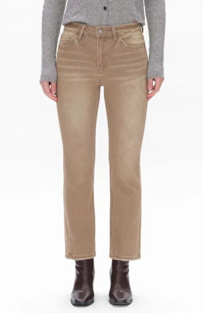 Bayeas High Waist Crop Flare Jeans In Vintage Khaki