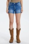 Bayeas High Waist Denim Shorts In Blue