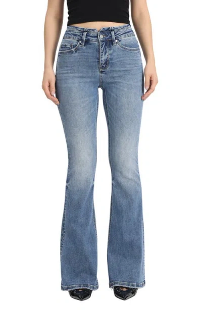 Bayeas High Waist Flare Jeans In Blue