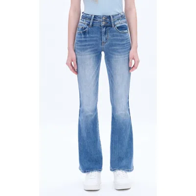 Bayeas High Waist Flare Jeans In Blue