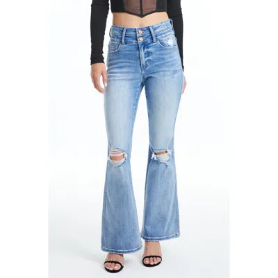 Bayeas High Waist Flare Jeans In Blue