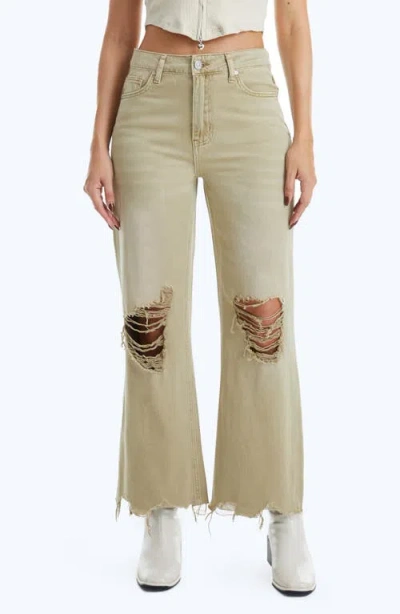 Bayeas High Waist Flare Jeans In Neutral