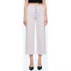 Bayeas High Waist Raw Hem Ankle Wide Leg Jeans