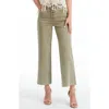 Bayeas High Waist Raw Hem Ankle Wide Leg Jeans In Martini