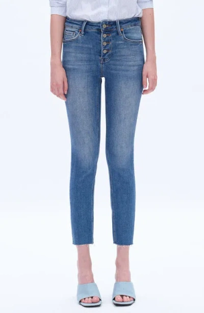 Bayeas High Waist Raw Hem Skinny Jeans