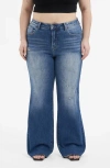 Bayeas High Waist Raw Hem Wide Leg Jeans