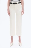 Bayeas High Waist Raw Hem Wide Leg Jeans In White