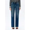 Bayeas High Waist Relaxed Straight Leg Jeans In Blue