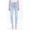 Bayeas High Waist Slim Straight Leg Jeans