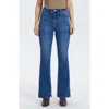 Shop Bayeas High Waist Slit Flare Jeans