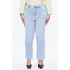 Bayeas High Waist Straight Leg Jeans In Blue