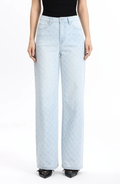 Bayeas High Waist Straight Leg Jeans In Blue