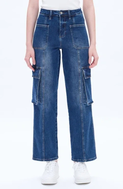Bayeas High Waist Wide Leg Cargo Jeans