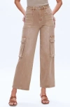 Bayeas High Waist Wide Leg Cargo Jeans In Vintage Khaki