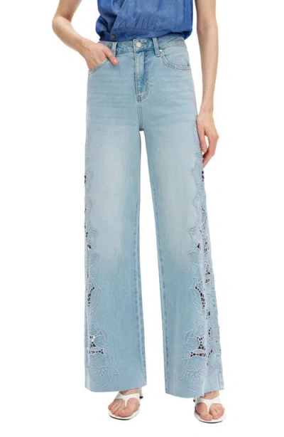 Bayeas High Waist Wide Leg Jeans In Blue