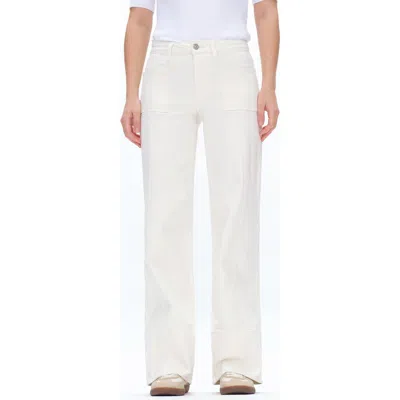 Bayeas Katia Patch Pocket Wide Leg Jeans In White