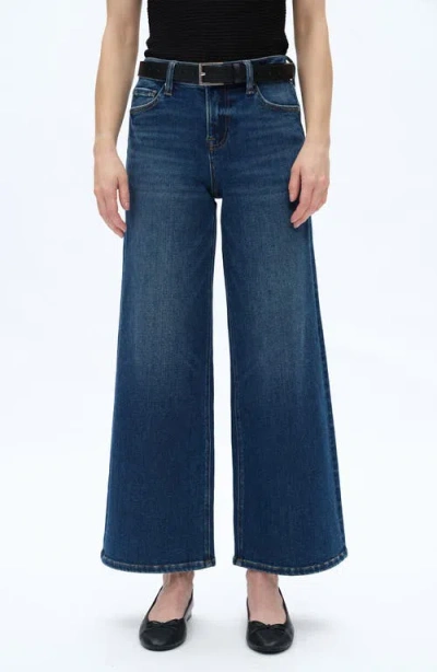 Bayeas Lisa Ankle Wide Leg Jeans In Blue