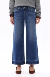 Bayeas Low Rise Ankle Wide Leg Jeans In Blue