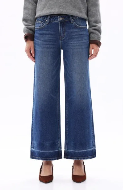 Bayeas Low Rise Ankle Wide Leg Jeans In Blue