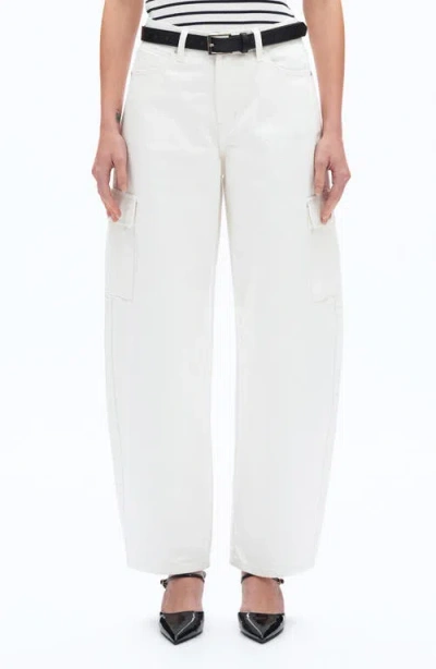 Bayeas Low Rise Barrel Cargo Jeans In Neutral