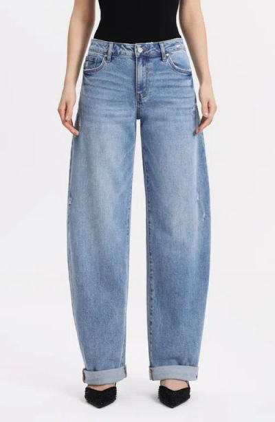 Bayeas Low Rise Barrel Jeans In Blue