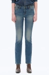 Bayeas Low Rise Slim Straight Leg Jeans In Blue