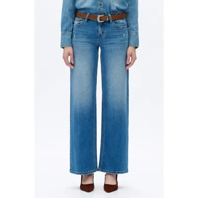 Bayeas Low Rise Wide Leg Jeans In Blue