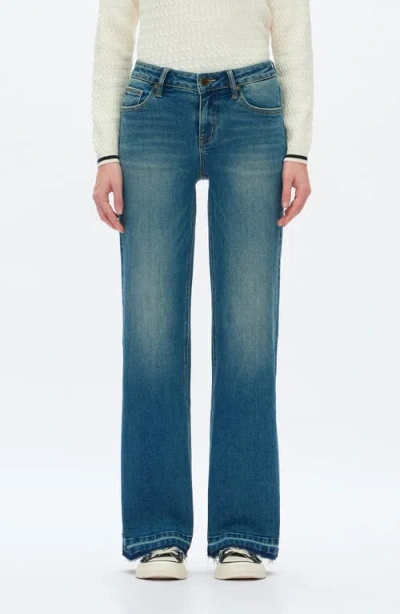Bayeas Low Rise Wide Leg Jeans In Blue