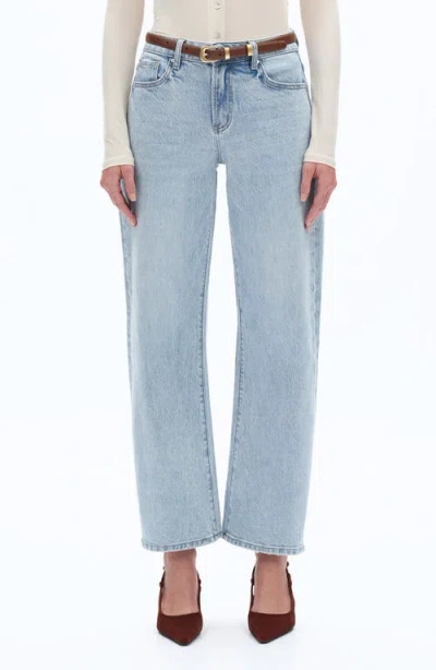 Bayeas Mid Rise Barrel Jeans In Blue