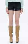 Bayeas Mid Rise Denim Shorts In Black