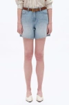Bayeas Mid Rise Denim Shorts In Blue