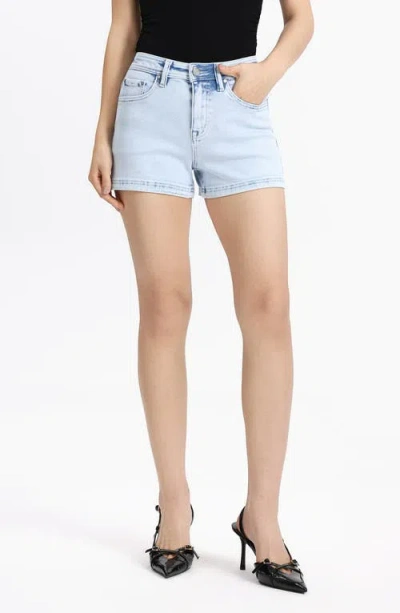 Bayeas Mid Rise Denim Shorts In Blue